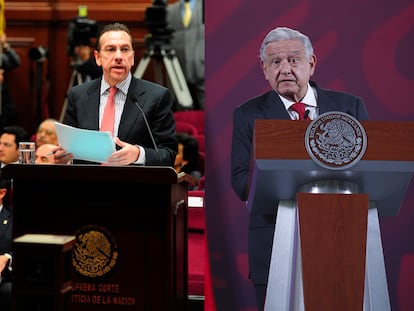 El minsitro Javier Laynez. Andrés Manuel López Obrador
