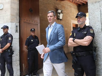 Iñaki Urdangarin, sale de la Audiencia de Palma de Mallorca, en 2018.