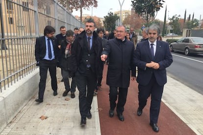 Santi Vila inaugura el tramo de la TV-3141 el pasado 14 de diciembre.