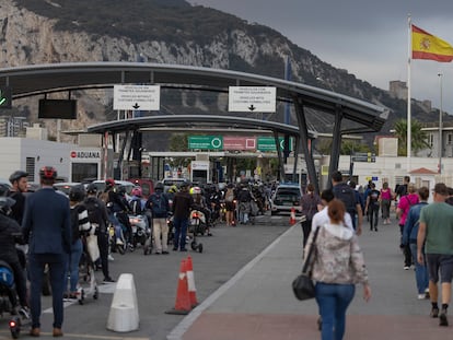 La frontera de Gibraltar con España, este pasado jueves, día de jornada electoral que saldó con una nueva victoria de Fabian Picardo.