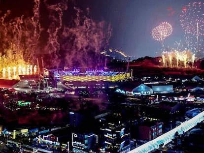 Cerimônia de abertura dos Jogos Olímpicos de Inverno 2018.