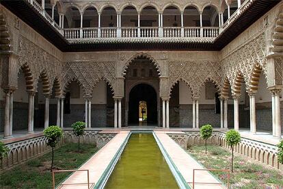 Jardn medieval del patio de las Doncellas en el Real Alczar de Sevilla.