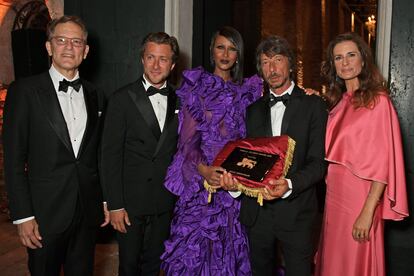 Robert Green, Francesco Carrozzini, Iman, Pier Paolo Piccio y Livia Firth.