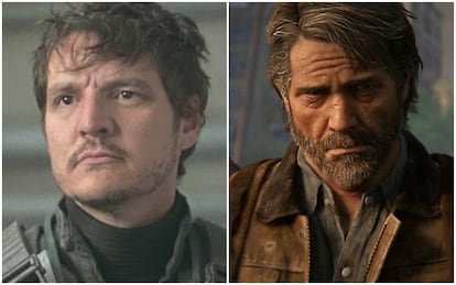 A la izquierda, Pedro Pascal. A la derecha, el protagonista del videojuego 'The Last of Us'.