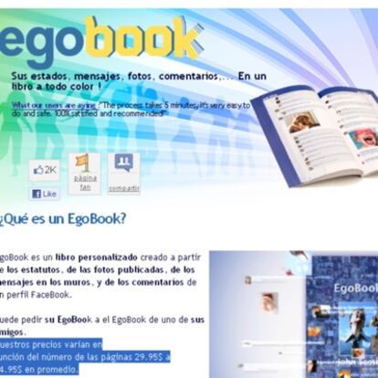 El libro personal de Facebook.