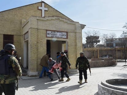A igreja logo após o atentado
