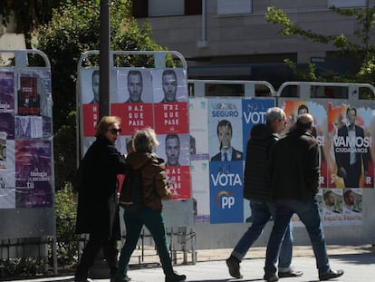 Cartazes eleitorais em Madri. 