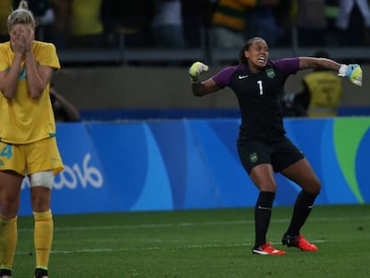 A goleira Bárbara classificou o Brasil.