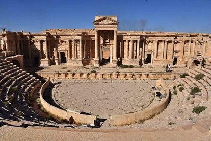 El Teatro romano de Palmira con 2000 años de antigüedad es uno de los vestigios del yacimiento que ha sobrevivido al pasaje del ISIS.