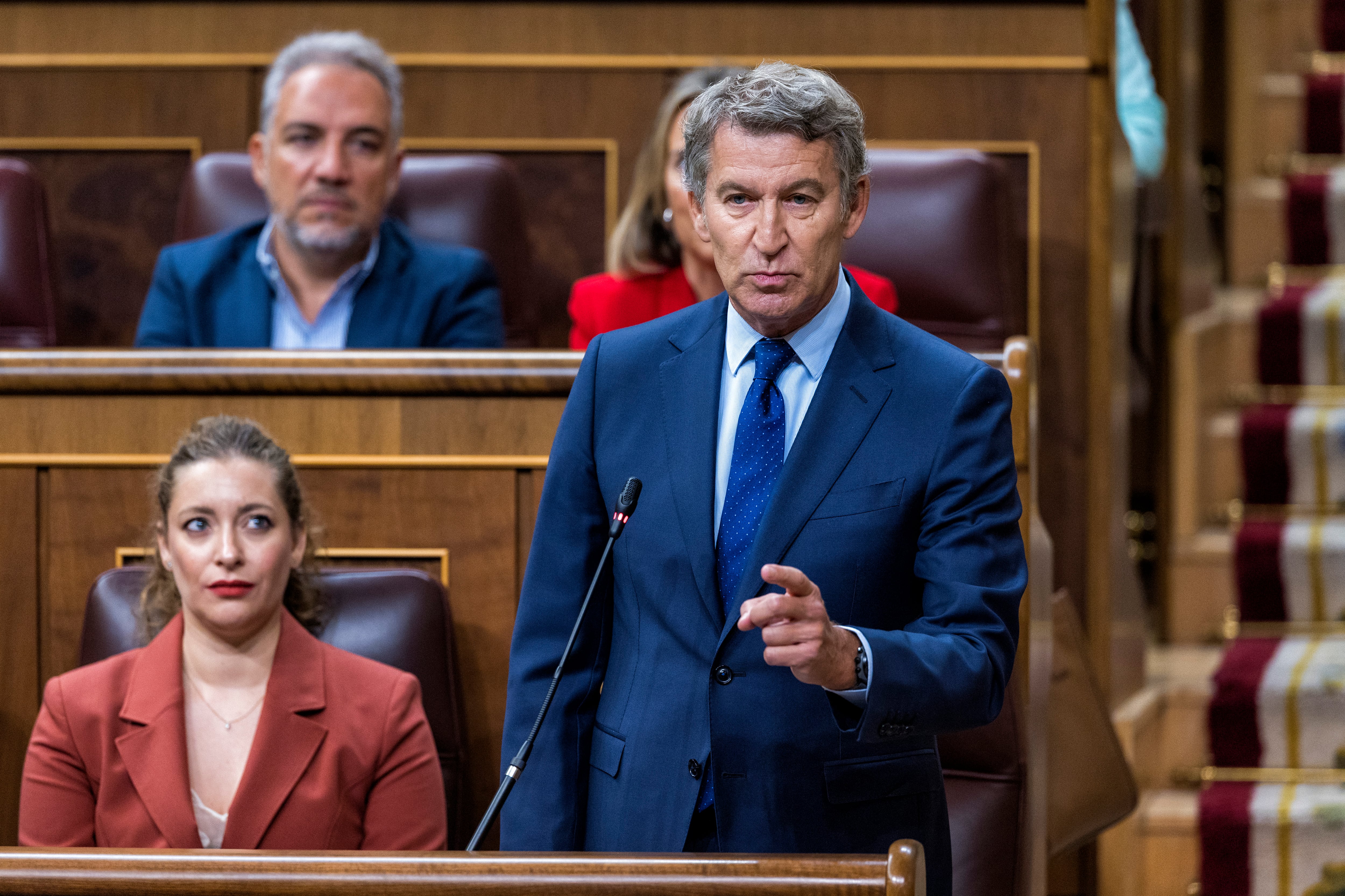 Feijóo, este miércoles durante la sesión de control al Gobierno 