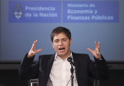 El ministro argentino de Economía, Axel Kiciloff