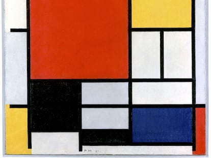 'Composición en rojo, amarillo y azul', de Piet Mondrian.