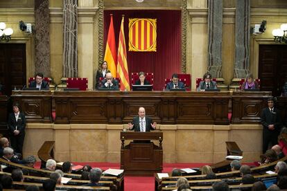 Intervencion de Miquel Iceta durante su intervención. 