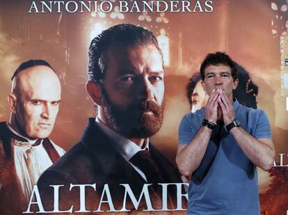 El actor Antonio Banderas durante la presentaci&oacute;n de &quot;Altamira&quot;.