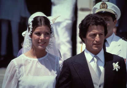 Boda de la princesa Carolina de Mónaco y Philippe Junot en 1978.