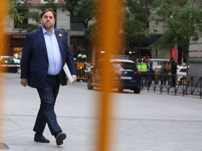 Arribada d'Oriol Junqueras a l'Audiència Nacional.