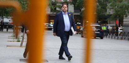 Llegada de Oriol Junqueras a la Audiencia Nacional.