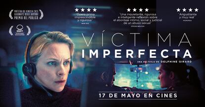 Cartel oficial de la película 'Víctima imperfecta' que se estrena en cines el 17 de mayo.