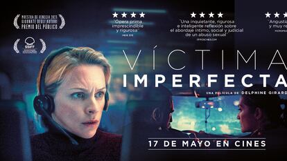 Cartel oficial de la película 'Víctima imperfecta' que se estrena en cines el 17 de mayo.