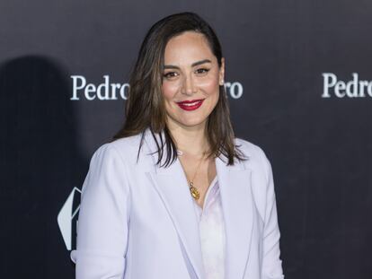 MADRID, SPAIN - FEBRUARY 16: Tamara Falco attends the photocall prior to the Pedro del Hierro fashion show during the  Mercedes Benz Fashion Week Madrid February 2023 edition at IFEMA on February 16, 2023 in Madrid, Spain. (Photo by David Benito/WireImage)