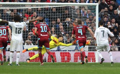 Momento del primer gol de Cristiano Ronaldo.