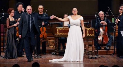 Cecilia Bartoli tras su actuaci&oacute;n en el Palau.