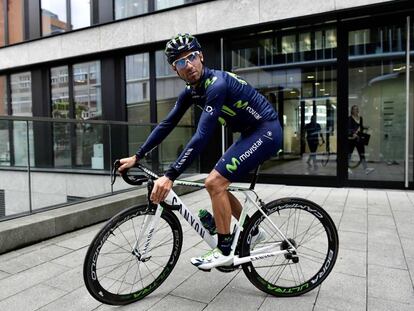 Alejandro Valverde, ayer en Düsseldorf.