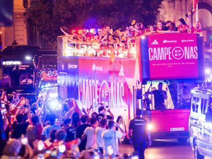 La celebración de España tras ganar el Mundial Femenino, en imágenes