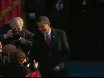 Obama, a pocos minutos de tomar posesión