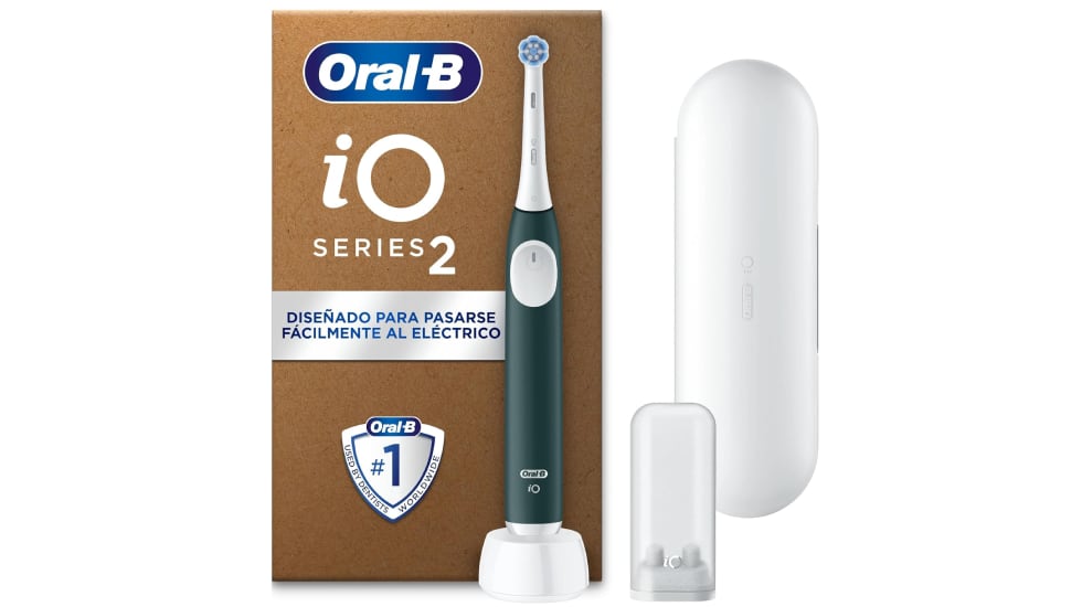Cepillo de dientes eléctrico con estuche de viaje.