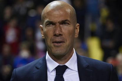 Zidane, durante el partido ante el Levante.