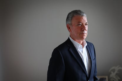 Juan Manuel Santos, expresidente de Colombia, durante entrevista en Bogotá, en junio de 2024. 