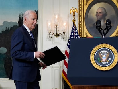 El presidente de Estados Unidos, Joe Biden, este jueves en la Casa Blanca.