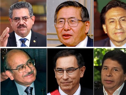 The last 10 presidents of Peru, before Dina Boluarte was sworn in as the first female president in December of 2022