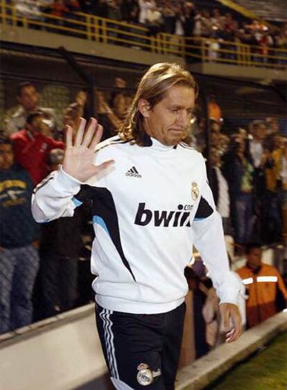 Michel Salgado saludando al público, en una foto de archivo.