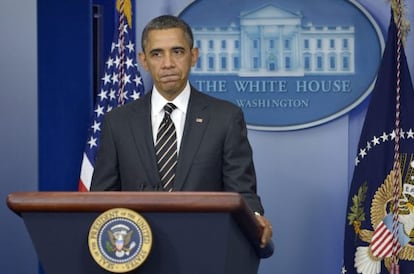 Barack Obama, en conferencia de prensa en la Casa Blanca.