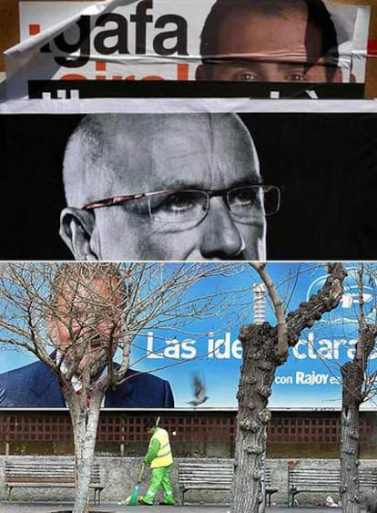 Carteles de campaña. Más allá de los 15 días de campaña electoral, las calles y las estaciones de metro y tren lucen desde el pasado verano los carteles de propaganda. Caducarán hoy a las 20.00 horas coincidiendo con el cierre de los colegios electorales y el comienzo del escrutinio.