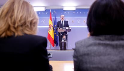 Ángel Gabilondo addresses Congress on October 27. 