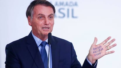 El presidente de Brasil, Jair Bolsonaro, durante un acto en Brasilia.