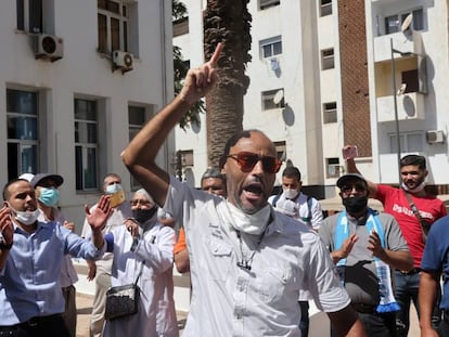 Protesta de médicos en Rabat, el pasado 10 de septiembre.