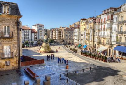 La plaza de la Virgen Blanca en Vitoria-Gasteiz.