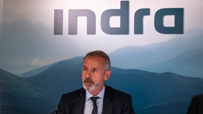 El presidente de Indra, Marc Murtra, en un acto de la compañía en Madrid