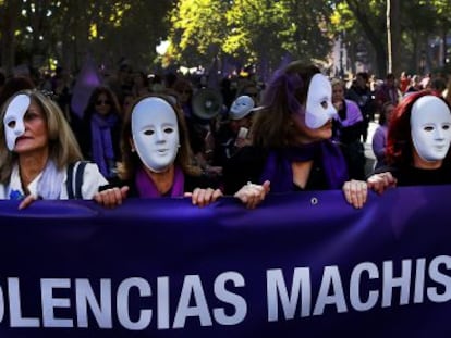 Una manifestación contra la violencia machista.