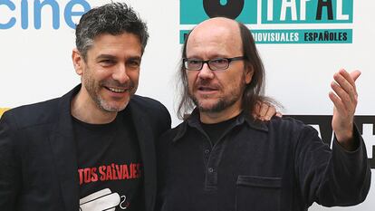 Leonardo Sbaraglia y Santiago Segura, en la presentación de la VII Fiesta del Cine.