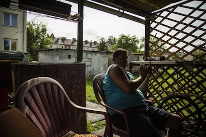 A resident of Kunicky, a marginalized district of Ostrava.