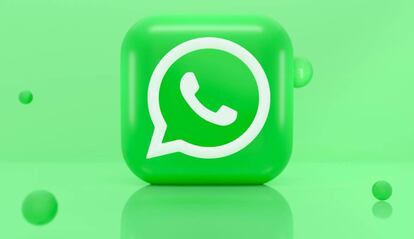 Logo de WhatsApp con burbujas