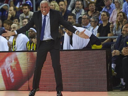 Obradovic, en el Bar&ccedil;a-Fenerbahce.