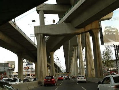 Un tramo de la estructura del Viaducto Bicentenario.