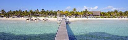 Playa privada del hotel que la cadena Meli&aacute; tiene en Cayo Guillermo, en la provincia cubana de Ciego de &Aacute;vila.