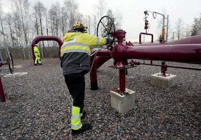 Estación de compresión del gasoducto Balticconnector en Inkoo, Finlandia.